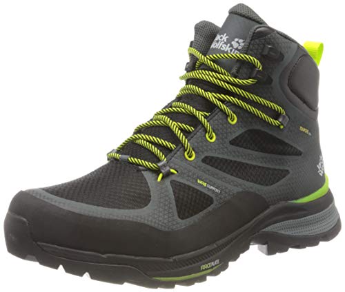 Jack Wolfskin Herren FORCE STRIKER TEXAPORE MID M Trekking- & Wanderstiefel, Grau (Dark Grey/Lime 6322), 47 EU von Jack Wolfskin