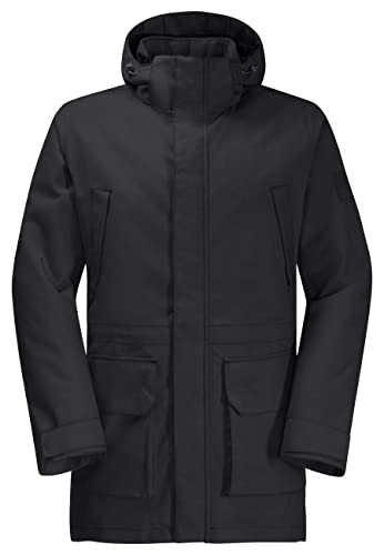 Jack Wolfskin Herren Fierce Wind Parka, Black, L von Jack Wolfskin