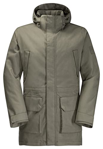 Jack Wolfskin Herren Fierce Wind Parka, Dusty Olive, 3XL von Jack Wolfskin