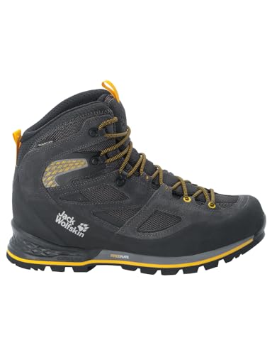 Jack Wolfskin Herren Force Crest Texapore Mid M, Black / Burly Yellow Xt, 42.5 EU von Jack Wolfskin