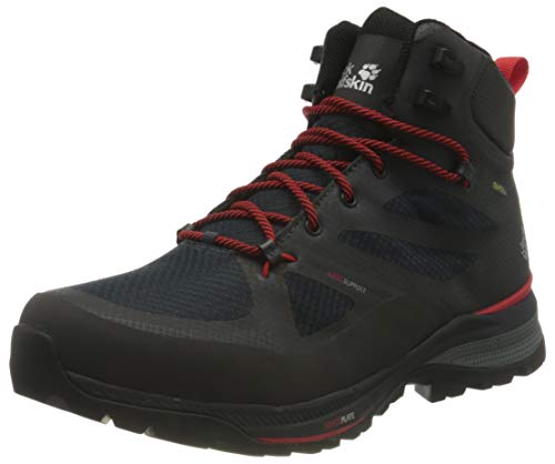 Jack Wolfskin Herren Force Striker Texapore Mid Walking-Schuh, Phantom/Red, 43 EU von Jack Wolfskin