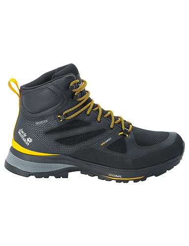 Jack Wolfskin Herren Force Striker Texapore Mid M, Black / Burly Yellow Xt, 39.5 EU von Jack Wolfskin