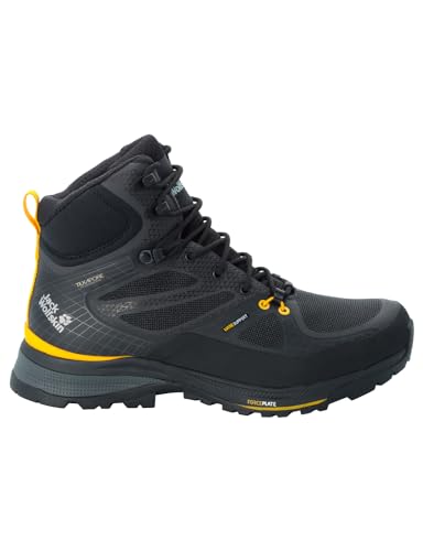 Jack Wolfskin Herren Force Trekker Texapore Mid M, Black / Burly Yellow Xt, 39.5 EU von Jack Wolfskin