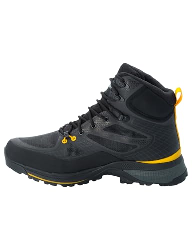 Jack Wolfskin Herren Force Trekker Texapore Mid M, Black / Burly Yellow Xt, 39.5 EU von Jack Wolfskin