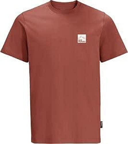 Jack Wolfskin Herren Gipfelzone T-Shirt, Barn Red, S von Jack Wolfskin