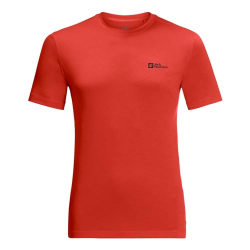 Jack Wolfskin Herren Hiking S/S T M T-Shirt, Starkes Rot, XL von Jack Wolfskin