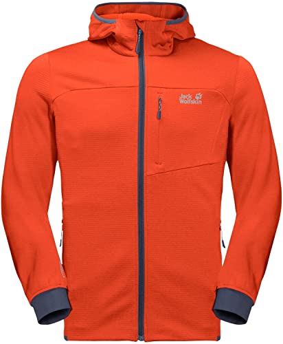 Jack Wolfskin Herren Hydro Grid Fleece M Oberbekleidung, feuerrot, L von Jack Wolfskin