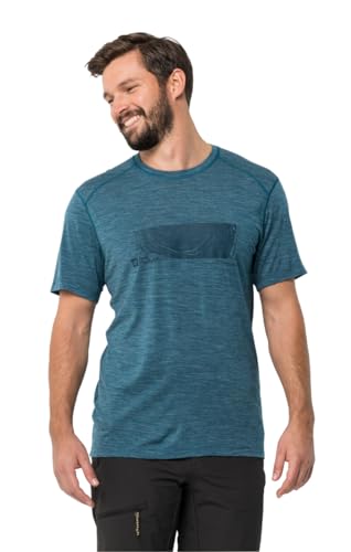 Jack Wolfskin Herren Kammweg T-Shirt, Blue Daze, 56 von Jack Wolfskin