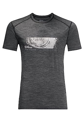 Jack Wolfskin Herren Kammweg T-Shirt, Phantom, XXL von Jack Wolfskin