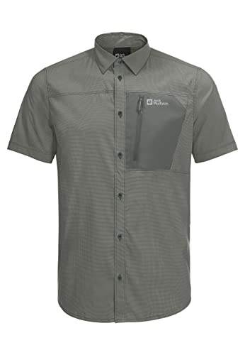 Jack Wolfskin Herren Kenovo Shirt Shortsleeve, Gecko Green, S von Jack Wolfskin