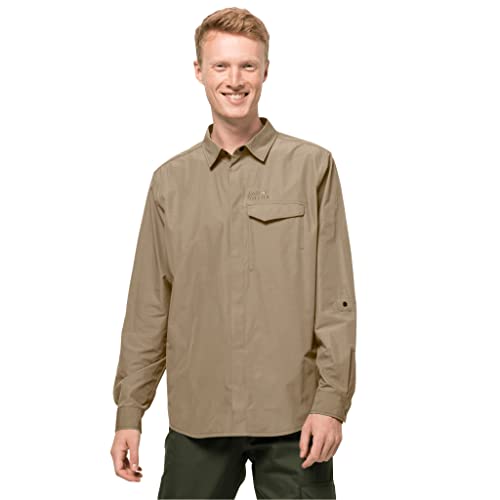 Jack Wolfskin Herren Lakeside Roll-up Shirt M Jacke, Sanddüne, Medium von Jack Wolfskin