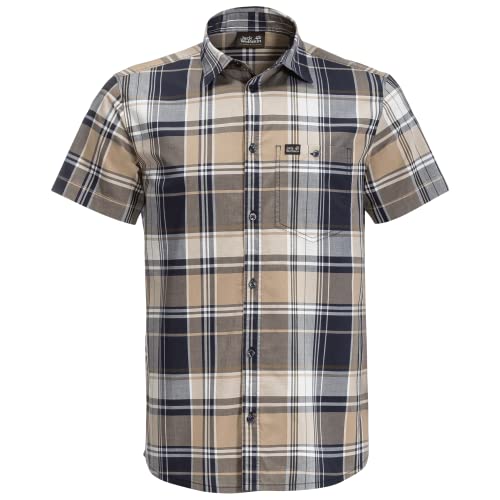 Jack Wolfskin Herren Little Lake Shirt M Jacke, Sanddünen-Checks, Medium von Jack Wolfskin