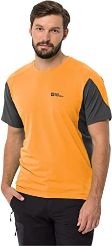 Jack Wolfskin Herren Narrows T-Shirt, Orange Pop, S von Jack Wolfskin