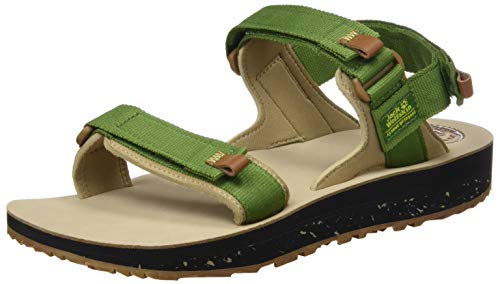 Jack Wolfskin Herren OUTFRESH Deluxe M Sport Sandalen, Grün (Green/Brown 4466), 42 EU Schmal von Jack Wolfskin