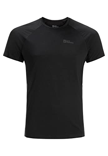 Jack Wolfskin Herren Prelight T-Shirt, Black, Large von Jack Wolfskin