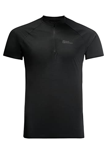 Jack Wolfskin Herren Prelight T-Shirt, Black, XL von Jack Wolfskin