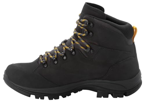 Jack Wolfskin Herren Rebellion Texapore Mid M Walking-Schuh, Phantom/Burly Yellow Xt, 45/45.5 EU von Jack Wolfskin