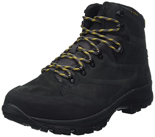 Jack Wolfskin Herren Rebellion Texapore Mid M Walking-Schuh, Phantom/Burly Yellow Xt, 46 EU von Jack Wolfskin