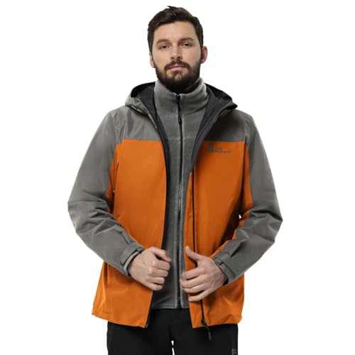 Jack Wolfskin Herren TAUBENBERG 3IN1 JKT M Jacke, Blood orange, L von Jack Wolfskin