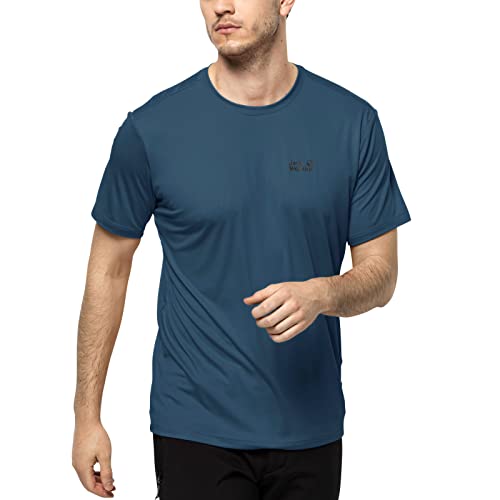 Jack Wolfskin Herren TECH T-Shirt, Blue Coral, M von Jack Wolfskin