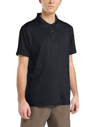 Jack Wolfskin Herren TRAVEL Polo M T-Shirt, Dark Navy Heather, L von Jack Wolfskin