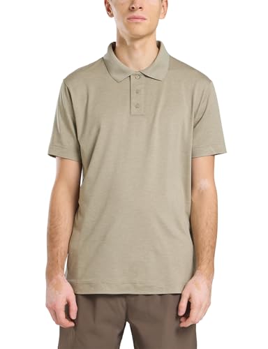 Jack Wolfskin Herren TRAVEL Polo M T-Shirt, Stone Heather, XL von Jack Wolfskin