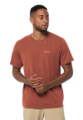 Jack Wolfskin Herren Travel T-Shirt, Barn Red, M von Jack Wolfskin