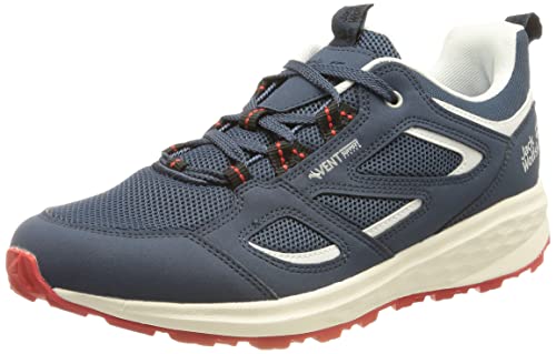 Jack Wolfskin Herren Vojo 3 Vent Low M Sneaker, Dark Blue/Red, 44.5 EU von Jack Wolfskin