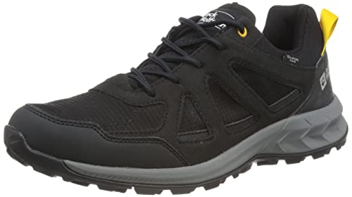 Jack Wolfskin Herren Woodland 2 Texapore Low M Sneaker, Black/Burly Yellow Xt, 40 EU von Jack Wolfskin