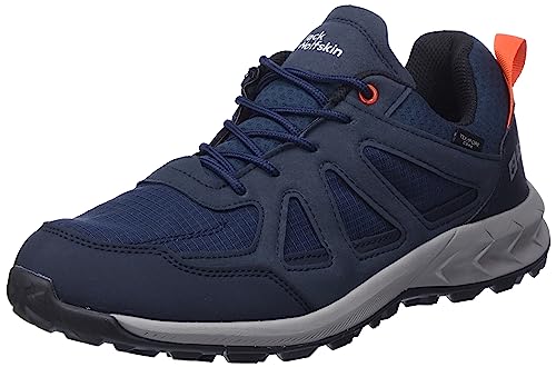 Jack Wolfskin Herren Woodland 2 Texapore Low M Sneaker, Dark Blue/Red, 39.5 EU von Jack Wolfskin