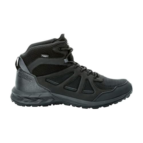 Jack Wolfskin Herren Woodland 2 Texapore MID M Wanderschuh, Black, 42.5 EU von Jack Wolfskin