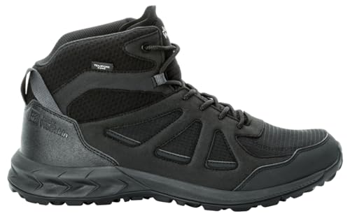 Jack Wolfskin Herren Woodland 2 Texapore MID M Wanderschuh, Black, 44.5 EU von Jack Wolfskin