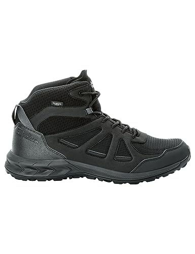 Jack Wolfskin Herren Woodland 2 Texapore MID M Wanderschuh, Black, 44.5 EU von Jack Wolfskin