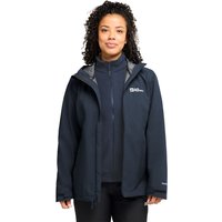 Jack Wolfskin Highland Hill 3in1 Jacket Women Wasserdichte Regenjacke mit 3-in-1 System Damen S blue midnight sky von Jack Wolfskin
