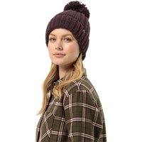 Jack Wolfskin Highloft Knit Beanie Women Strickmütze Damen M boysenberry boysenberry von Jack Wolfskin