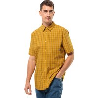 Jack Wolfskin Hot Springs Shirt Men Kurzarm Wanderhemd Herren L braun curry check von Jack Wolfskin