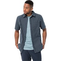 Jack Wolfskin Hot Springs Shirt Men Kurzarm Wanderhemd Herren S blau night blue checks von Jack Wolfskin