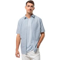 Jack Wolfskin Hot Springs Shirt Men Kurzarm Wanderhemd Herren S soft blue check soft blue check von Jack Wolfskin