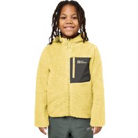 Jack Wolfskin Ice Curl Hood Jacket Kids Fleecejacke mit Kapuze Kinder 140 yellow lemon ice von Jack Wolfskin