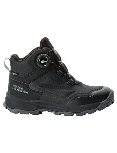 Jack Wolfskin Jungen Unisex Kinder CYROX Texapore DIAL MID K Walking-Schuh, Black, 28 EU Jack Wolfskin Jungen Unisex Kinder CYROX Texapore DIAL MID K Walking-Schuh, Black, 28 EU von Jack Wolfskin