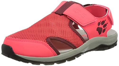 Jack Wolfskin Jungen Unisex Kinder Outdoor Water Action Sandal K Sportsandale, pink/Grey, 27 EU von Jack Wolfskin