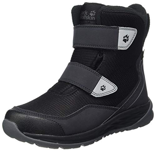 Jack Wolfskin Jungen Unisex Kinder Polar Bear Texapore HIGH VC K Schneestiefel, Schwarz Black Grey, 26 EU von Jack Wolfskin