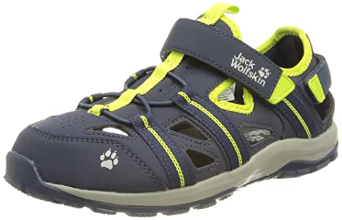 Jack Wolfskin Jungen Unisex Kinder Sun Climber K Sandale, Blue/Lime, 27 EU von Jack Wolfskin