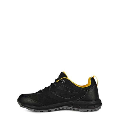 Jack Wolfskin Jungen Unisex Kinder Woodland Texapore Low K Walking-Schuh, Black/Burly Yellow Xt, 29/30 EU von Jack Wolfskin