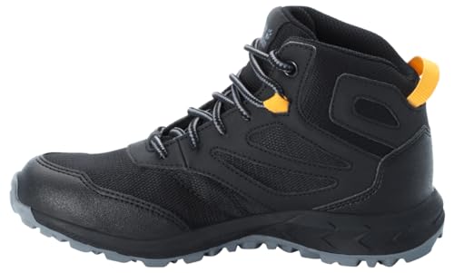 Jack Wolfskin Unisex Kinder Woodland Texapore Mid K, Black / Burly Yellow Xt, 26 EU von Jack Wolfskin