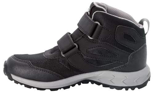 Jack Wolfskin Unisex Kinder Woodland Texapore Mid Vc K, Black / Grey, 29 EU von Jack Wolfskin