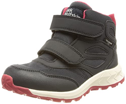 Jack Wolfskin Unisex Kinder Woodland Texapore Mid Vc K, Dark Blue / Pink, 30 EU von Jack Wolfskin