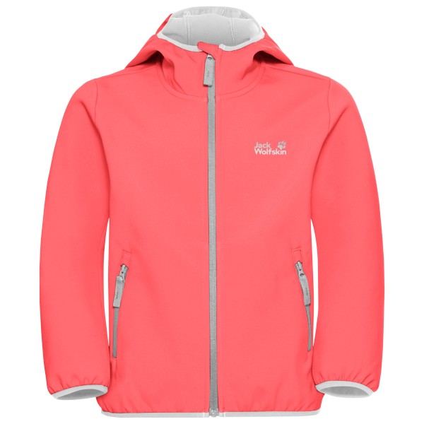 Jack Wolfskin - Kid's Fourwinds Jacket - Softshelljacke Gr 128 rot von Jack Wolfskin