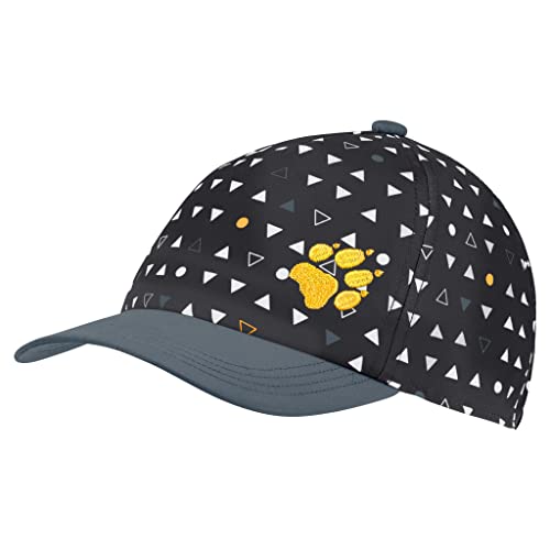 Jack Wolfskin Kids Splash Cap Schwarz - Verstellbare luftige Kinder Sonnen-Cap, Größe One Size - Farbe Black All Over von Jack Wolfskin