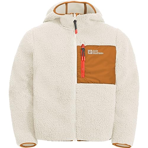 Jack Wolfskin Kinder Ice Curl Hood Jacke, cotton white, 104 von Jack Wolfskin